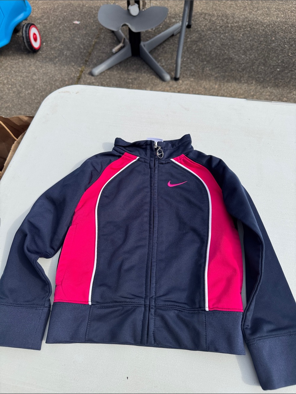 Nike Kid’s Navy and Hot Pink Athletic Zip Jacket